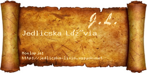 Jedlicska Lívia névjegykártya